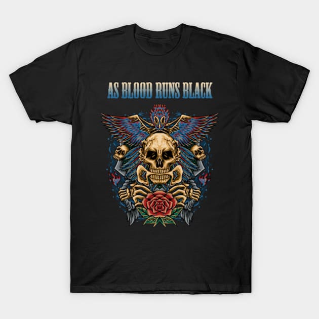 AS BLOOD RUNS BLACK BAND T-Shirt by citrus_sizzle